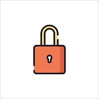 A lock icon with a keyhole vector