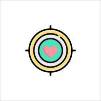 A heart icon in a target vector