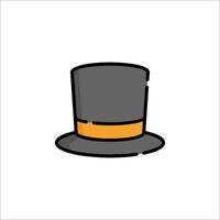 Top hat icon isolated on white background vector