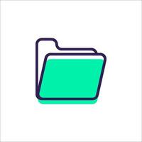 A folder icon with a green background vector