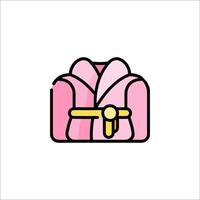 A pink robe with a belt on it vector