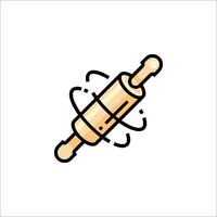 A rolling pin icon on a white background vector