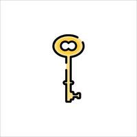 A key icon in a line style on a white background vector