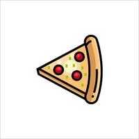 A slice of pizza icon on a white background vector