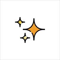 A star icon with a yellow and black outline vector