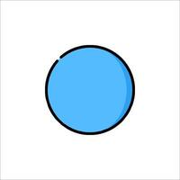 A blue circle icon on a white background vector
