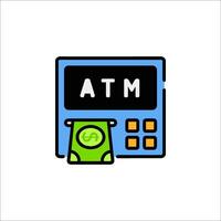Atm machine icon illustration vector