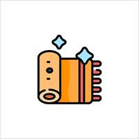 A cartoon character with a roll of toilet paper vector