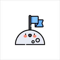 A cute little hat with a flag on top vector