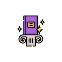 A purple book with a star on it vector