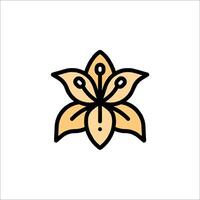 A flower icon in a line style vector