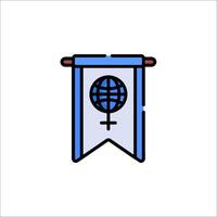A banner with a globe on it vector