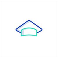 A graduation cap icon on a white background vector