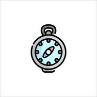 A clock icon with a red and blue arrow vector