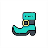 A cartoon boot with a smile on it vector