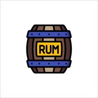 A barrel with the word rum on it vector