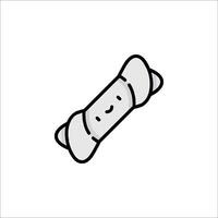 A cartoon dog bone icon on a white background vector
