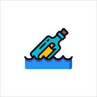 Message in a bottle icon illustration vector