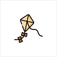 A kite with a bow and arrow on it vector