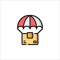A parachute with a credit card on it vector