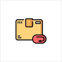 A package with a red envelope and a red button vector
