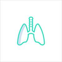 Lungs icon, illustration vector