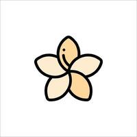 A flower icon with a heart on it vector