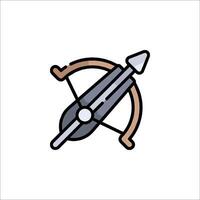 An arrow and a bow icon on a white background vector