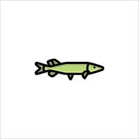 A fish icon in a simple style vector