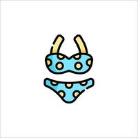 A bikini with polka dots on it vector