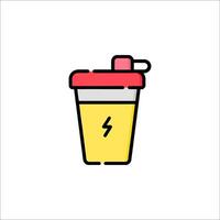 Shaker with a lightning bolt icon vector