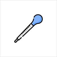 A thermometer icon on a white background vector