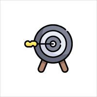 A target with a dart in it on a white background vector