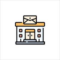 A building with an envelope icon vector