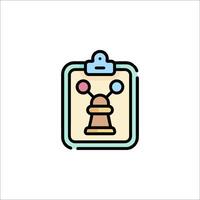 A small icon of a chess board with a check mark vector