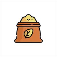 A bag of gold in a pot icon vector