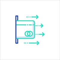 A bank vault with arrows pointing to it vector