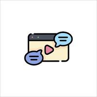 chat icon with speech bubbles vector