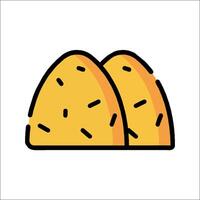 Two tacos icon on white background vector