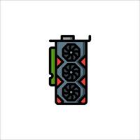 A computer with a fan on it vector
