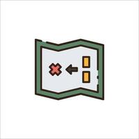 A flat icon of a computer with a cross on it vector