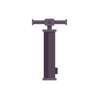 Simple manual air pump with handle for inflating objects vector