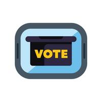 Online voting using a smartphone app concept illustration vector