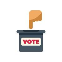 Hand putting vote in ballot box vector