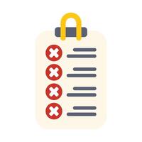 Clipboard showing checkmarks for tasks done in office work vector