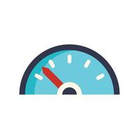 Speedometer showing increasing speed progress and performance vector