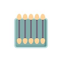 Makeup brushes set in turquoise case for applying foundation or eyeshadow vector