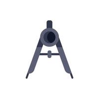 Compass drawing tool standing on white background vector