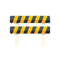 Yellow and black striped barrier blocking access to restricted area vector