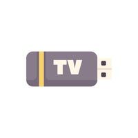 Usb tv tuner dongle allowing watching television on computer vector
